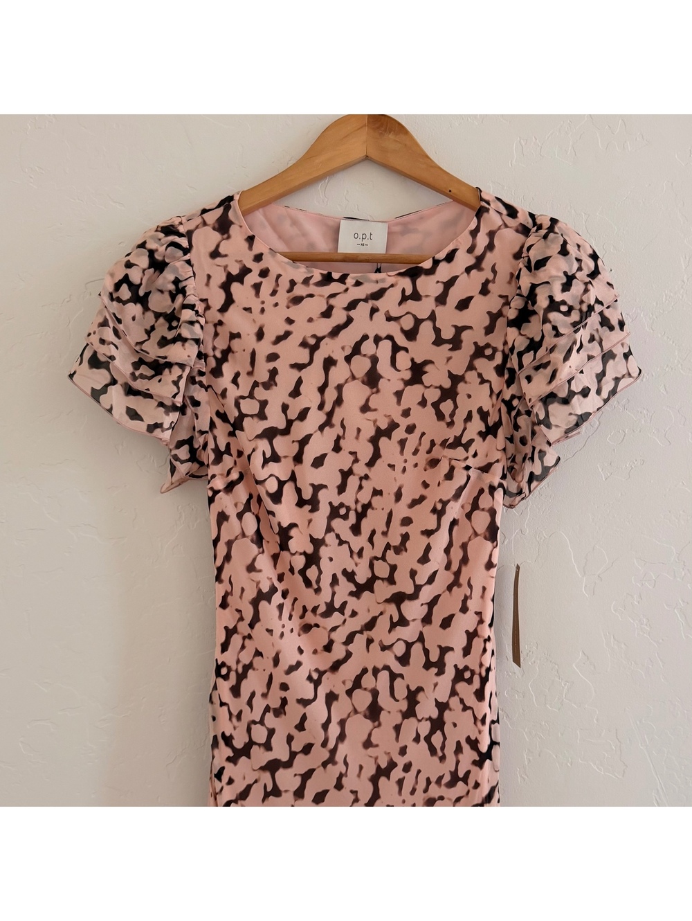 NWT O.P.T by Few Moda Leonor Silk Elegant Maxi Dress Abstract Animal Size Small - Picture 6 of 8